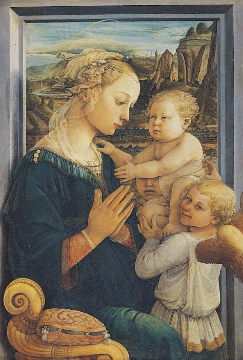 <p>madona cu pruncul si ingerasi - fra filippo lippi (laicizarea subiectelor religioase)</p>