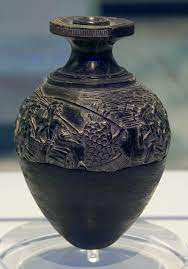 from Hagia Triada (Crete), Greece
ca. 1500 BCE.
Steatite, originally with gold leaf