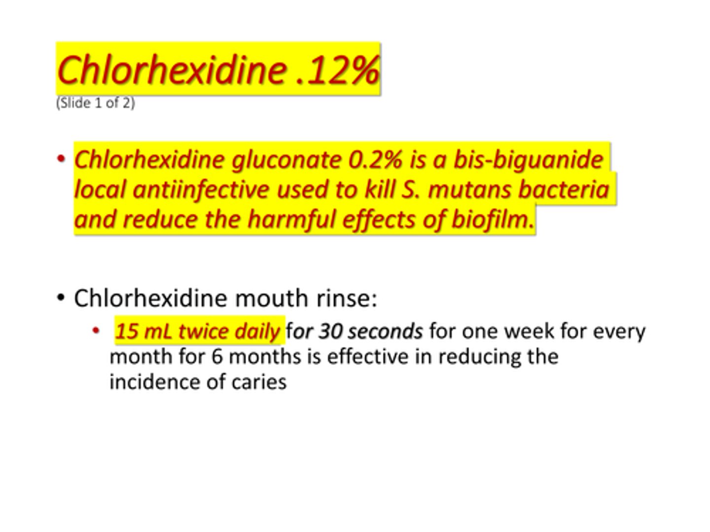 <p>Chlorhexidine</p>