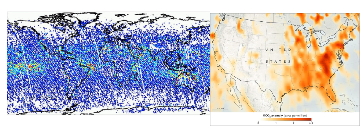 <p>measures CO2 mole fraction over three diff bands</p>