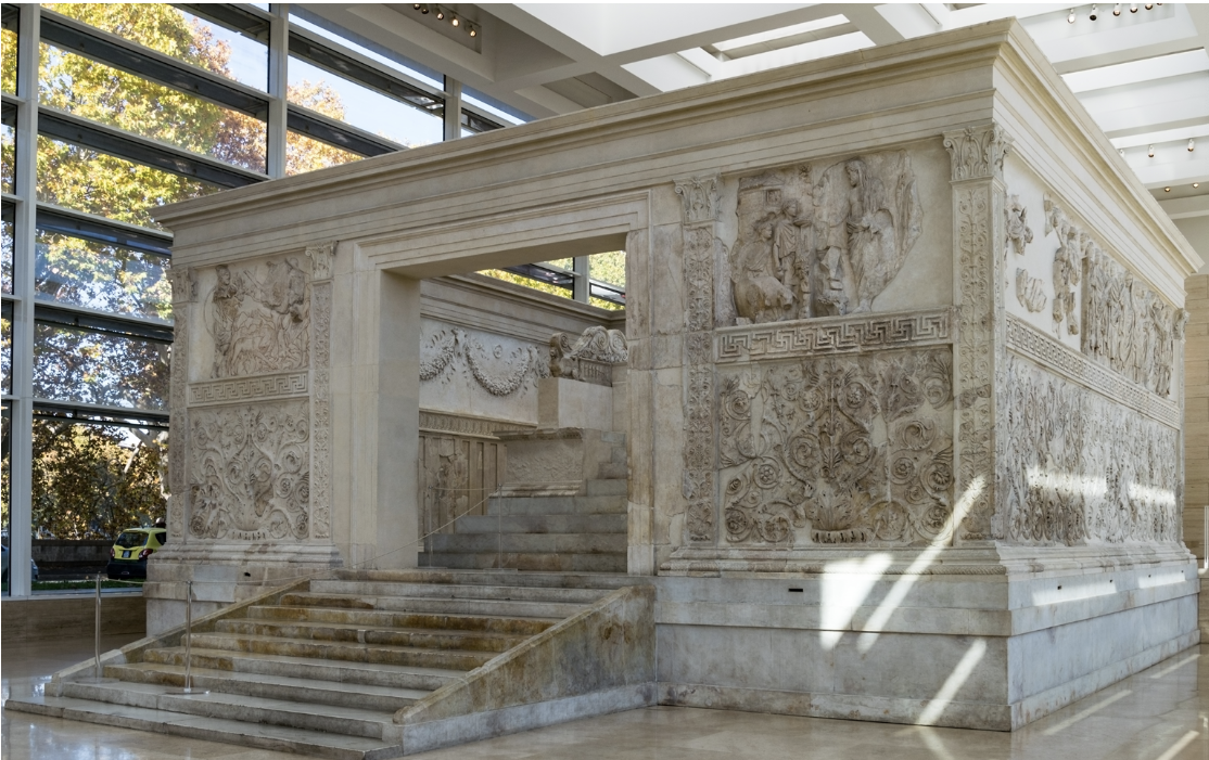 <p><span>Which of the following statements about the Ara Pacis is&nbsp;</span><strong>not true</strong><span>?</span></p><ul><li><p><span>The Ara Pacis incorporates imagery of plenty and bounty, such as flowers and fruits.</span></p></li><li><p><span>The Ara Pacis commemorated a specific military victory of the Romans.</span></p></li><li><p><span>The Ara Pacis shows the senate and the emperor's family as partners in Roman governance.</span></p></li><li><p><span>The Ara Pacis incorporates imagery that shows the Emperor Augustus' divine lineage through the goddess Venus.</span></p></li></ul><p></p>