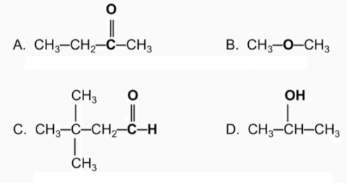 <p>Classify each as an 1) aldehyde or 2) ketone</p>