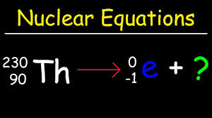 <p>just balancing but use the charges of radiation particles ( In reference table )</p>