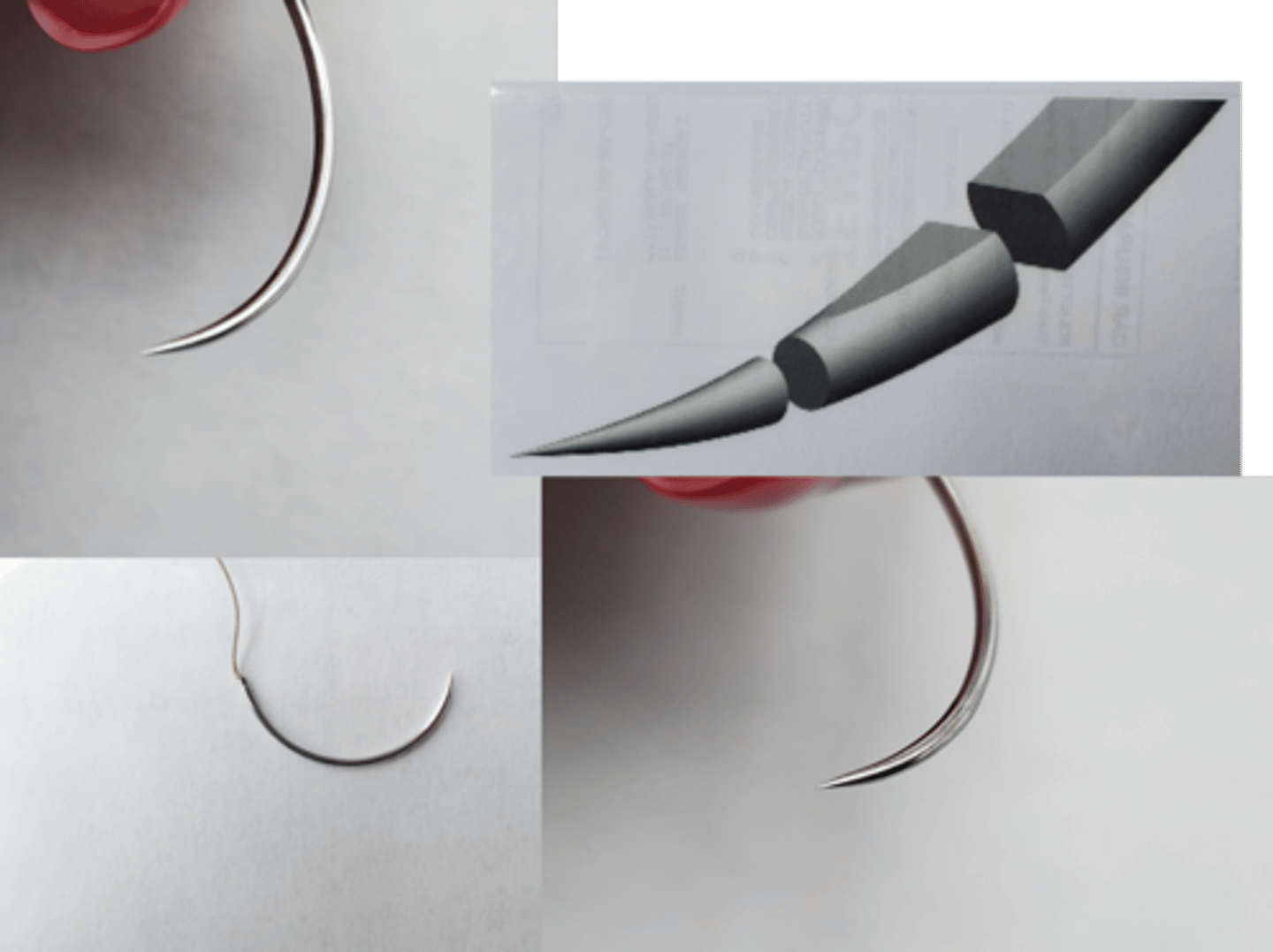 <p>needle with a rounded tip that is sharp to allow piercing but not cutting of tissue. tapers smoothly to a point</p>