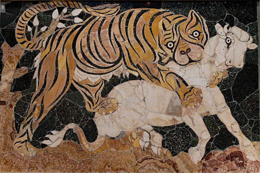<p>Form of pietra dura popularized in the ancient and medieval Roman world where materials were cut and inlaid into walls and floors to make a picture or pattern</p>