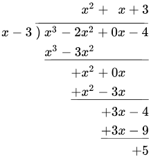 <p>identify the quotient and remainder and equate to original equation</p>