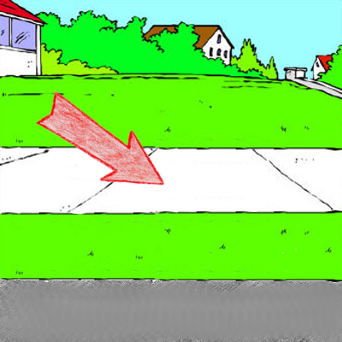 <p>orilla de la calle por donde se camina; sidewalk</p>