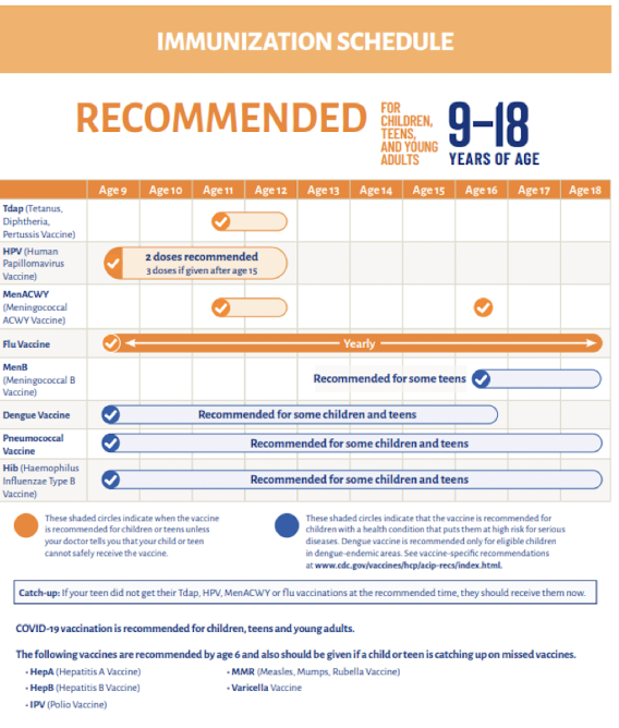 <ul><li><p>Vaccines → Show proof of vaccination for school</p></li><li><p>Monitor communicable illnesses common in school-age children</p><ul><li><p>Ex: Head lice</p></li></ul></li></ul><p></p>