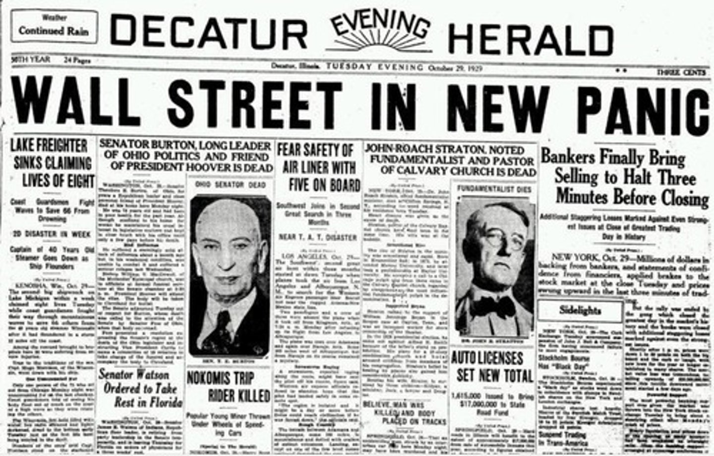 <p>Krach boursier capitaliste le plus grand</p>