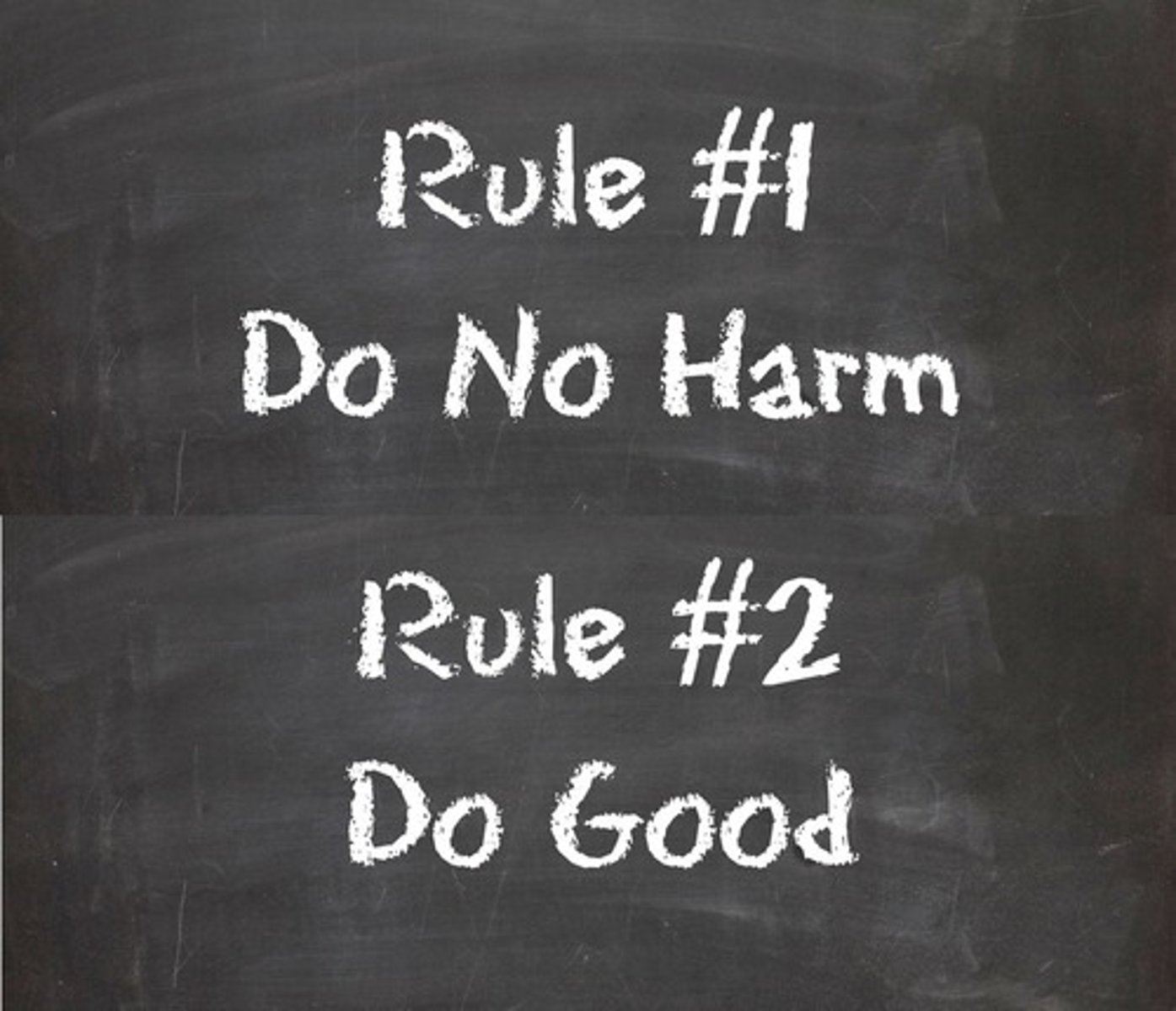 <p>the principle of “do no harm”—making sure your actions don’t hurt others.</p>