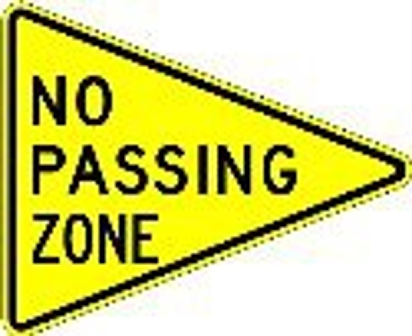 <p>No passing zone</p>