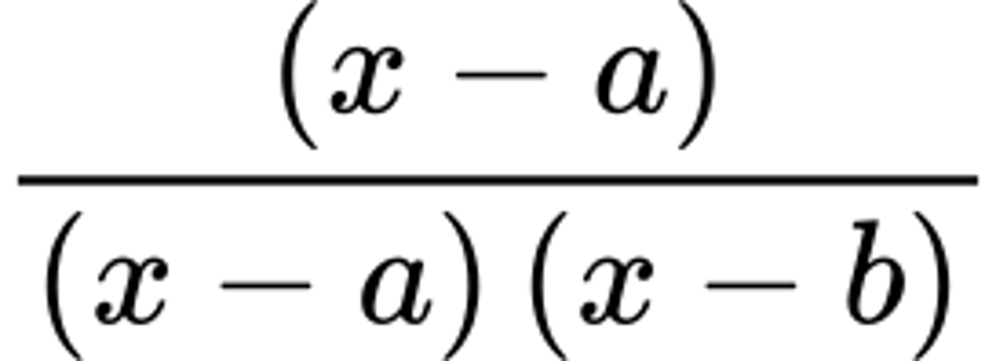 <p>When a factor cancels in numerator and denominator (unless if covered by a V. A.)</p>