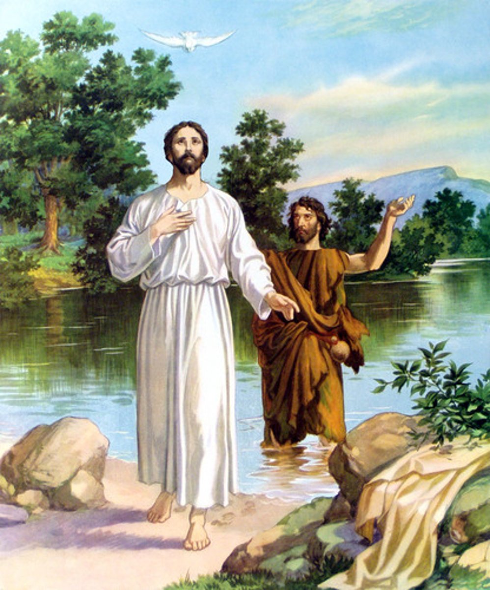 <p>- Jesus = Born human, but adopted by God at his baptism</p><p>- Jesus' authority = Only acquired when he was baptised</p>