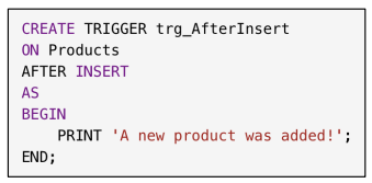 <ul><li><p>Executed <mark data-color="yellow">after the triggering event</mark> (INSERT, UPDATE, DELETE) has completed.</p></li><li><p>Cannot be used with views.</p></li></ul>