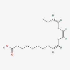 <ul><li><p>unsaturated </p></li><li><p>18:3 </p></li><li><p>omega 3</p></li></ul>