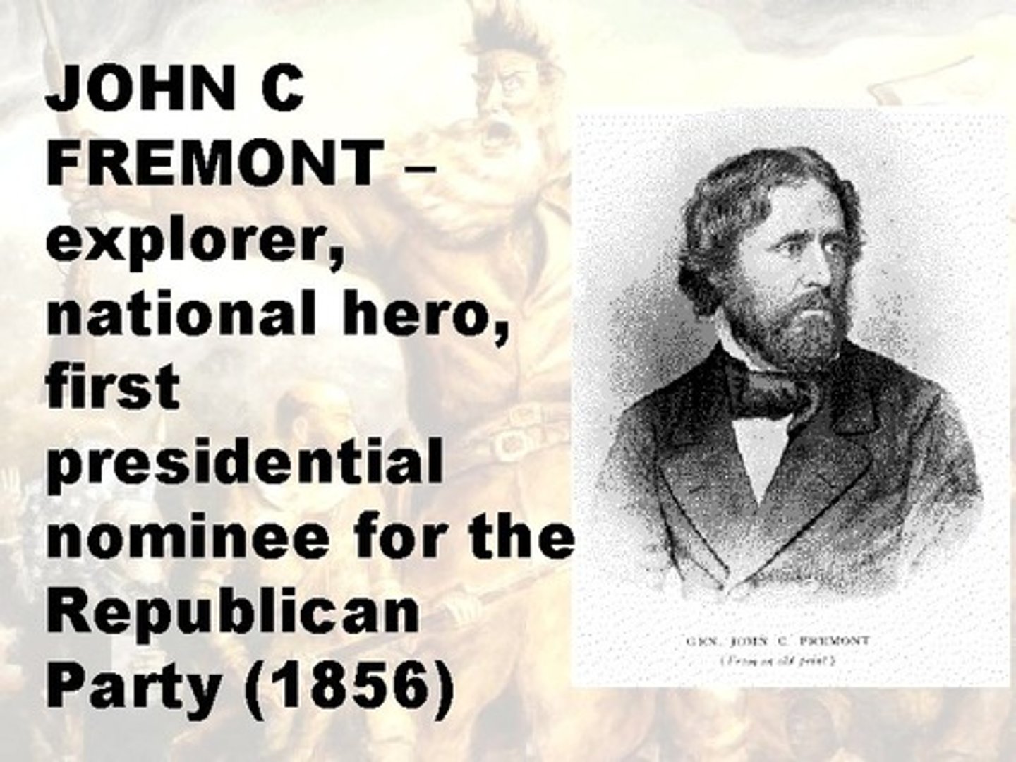 <p>Who was the first Republican presidential candidate?</p>