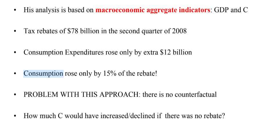 <p>that the tax rebate was a flop!</p>