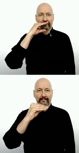 <p>Bill pull away from your mouth and close</p>