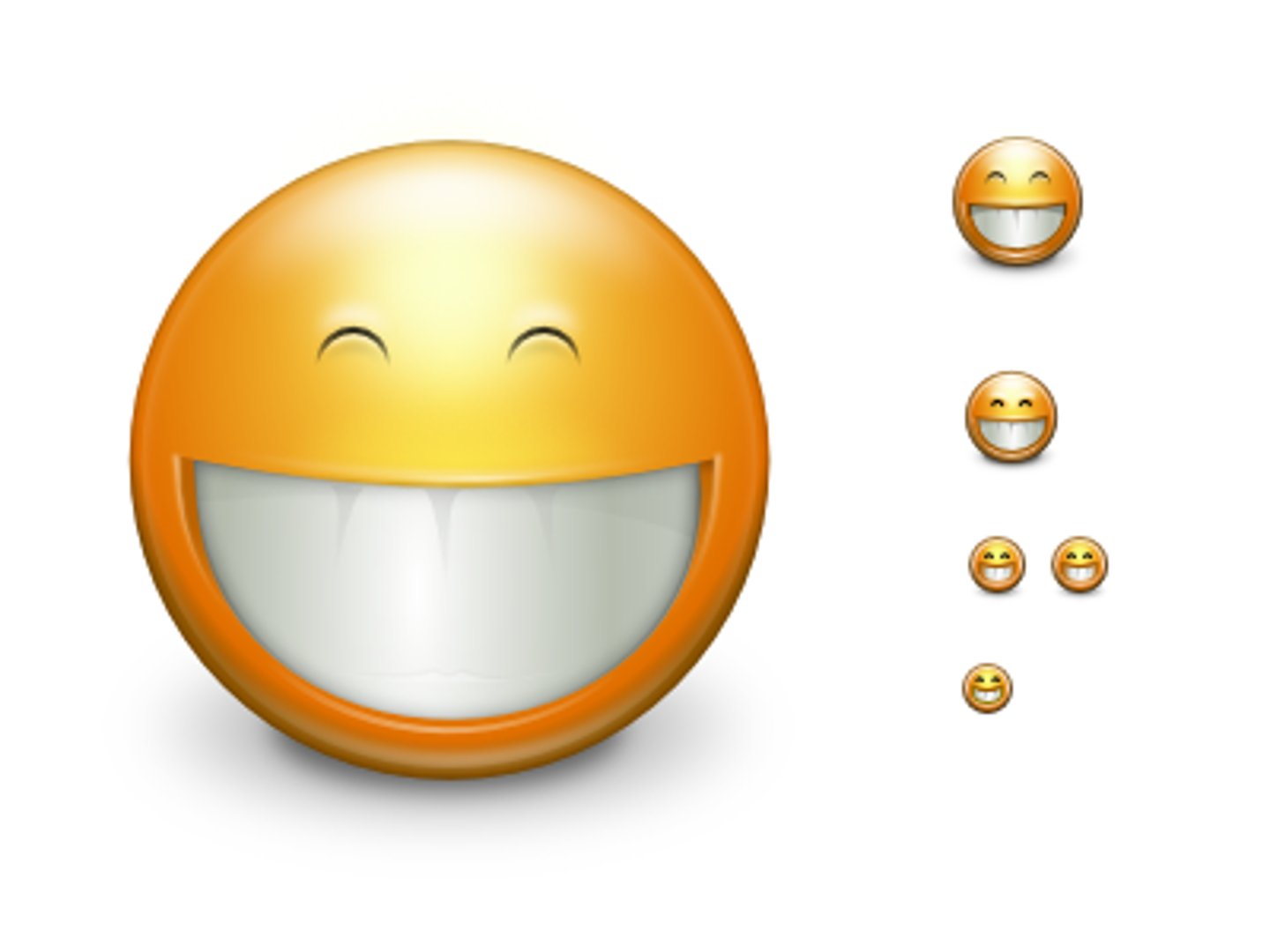 <p>cười toe toét</p>