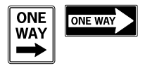 <p>One Way sign</p>