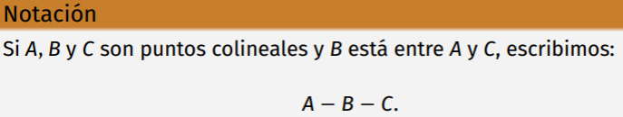 Tres o más puntos que están en una misma recta se llaman colineales 
