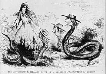 <p>“Copperheads” / Peace Democrats</p>