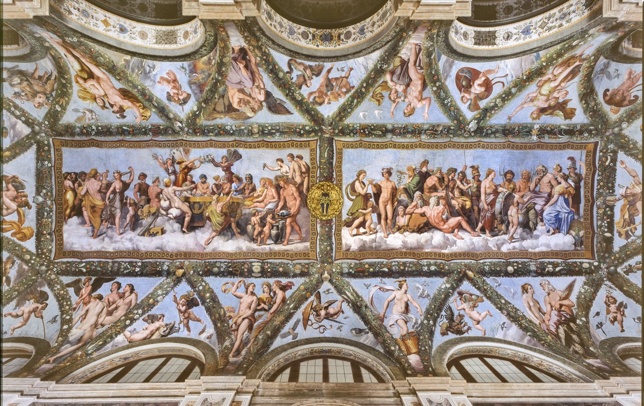 <p>Ceiling of Loggia of Love and Psyche,</p>