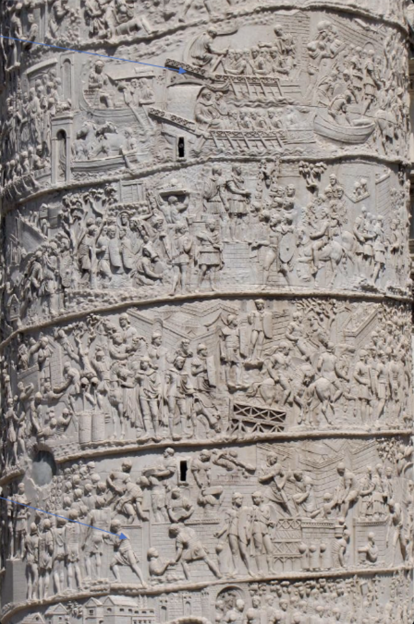 in the forum of trajan, in rome, dedicated in 112