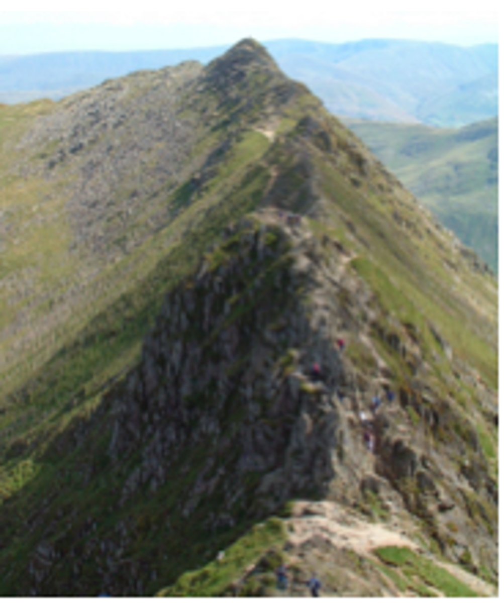 <p>long thin mountain peaks formed by glacial action</p>