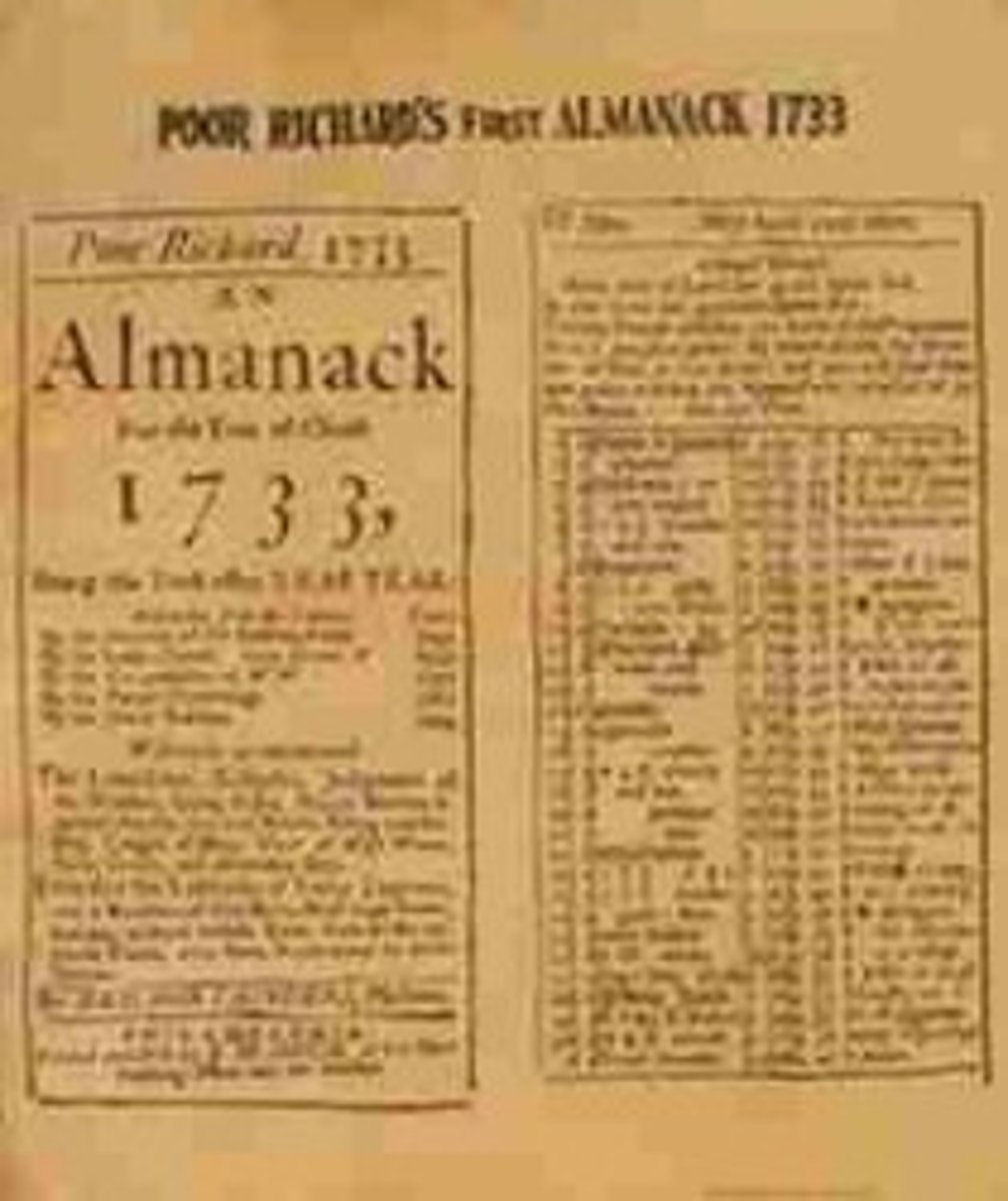 <p>was a widely read annual pamphlet edited by Benjamin Franklin. Best known for its proverbs and aphorisms emphasizing thrift, industry, morality, and common sense.</p>