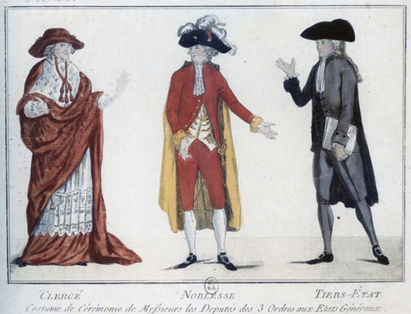 <p>1st (Clergy, 1%), 2nd (Nobility 2%), 3rd (Everyone else 97%)</p>