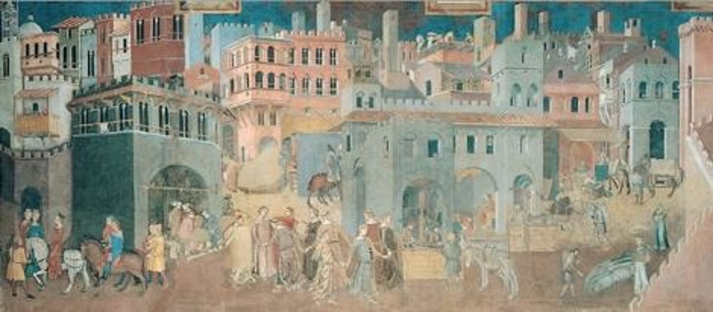 <p>Fresco located in Sala della Pace, Palazzo Pubblico, Siena, Italy.</p>