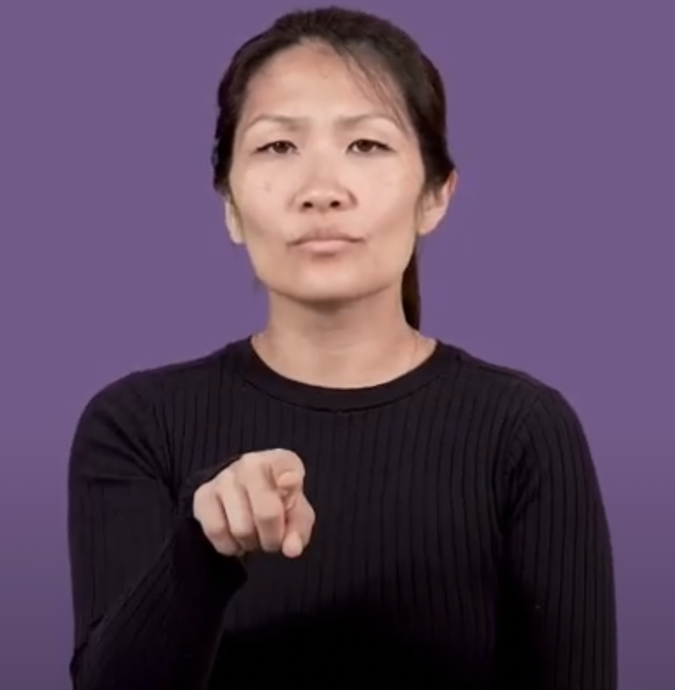 <p>literally make a circle in front of your face ending like this</p>