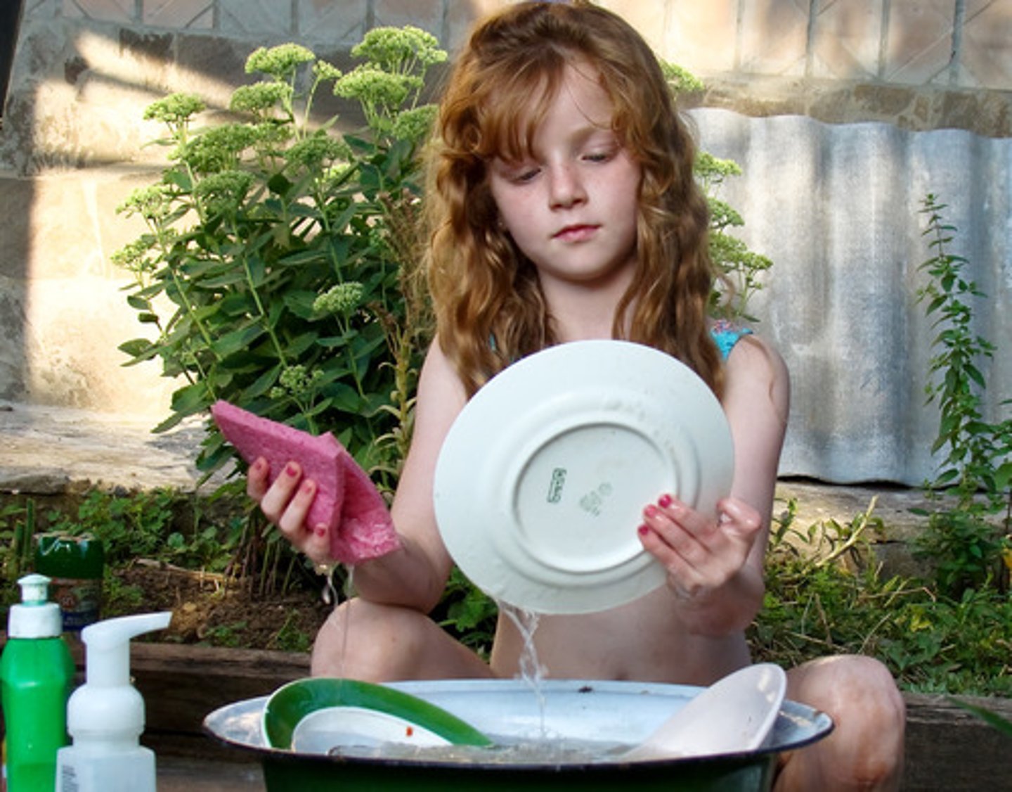 <p>To wash the dishes.</p>