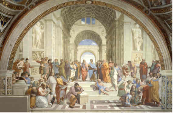 <p>raphael, 1509-1511 CE, fresco in the stanza della segnatura</p>