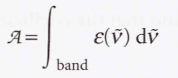  The sum of the absorption coefficients over the entire band