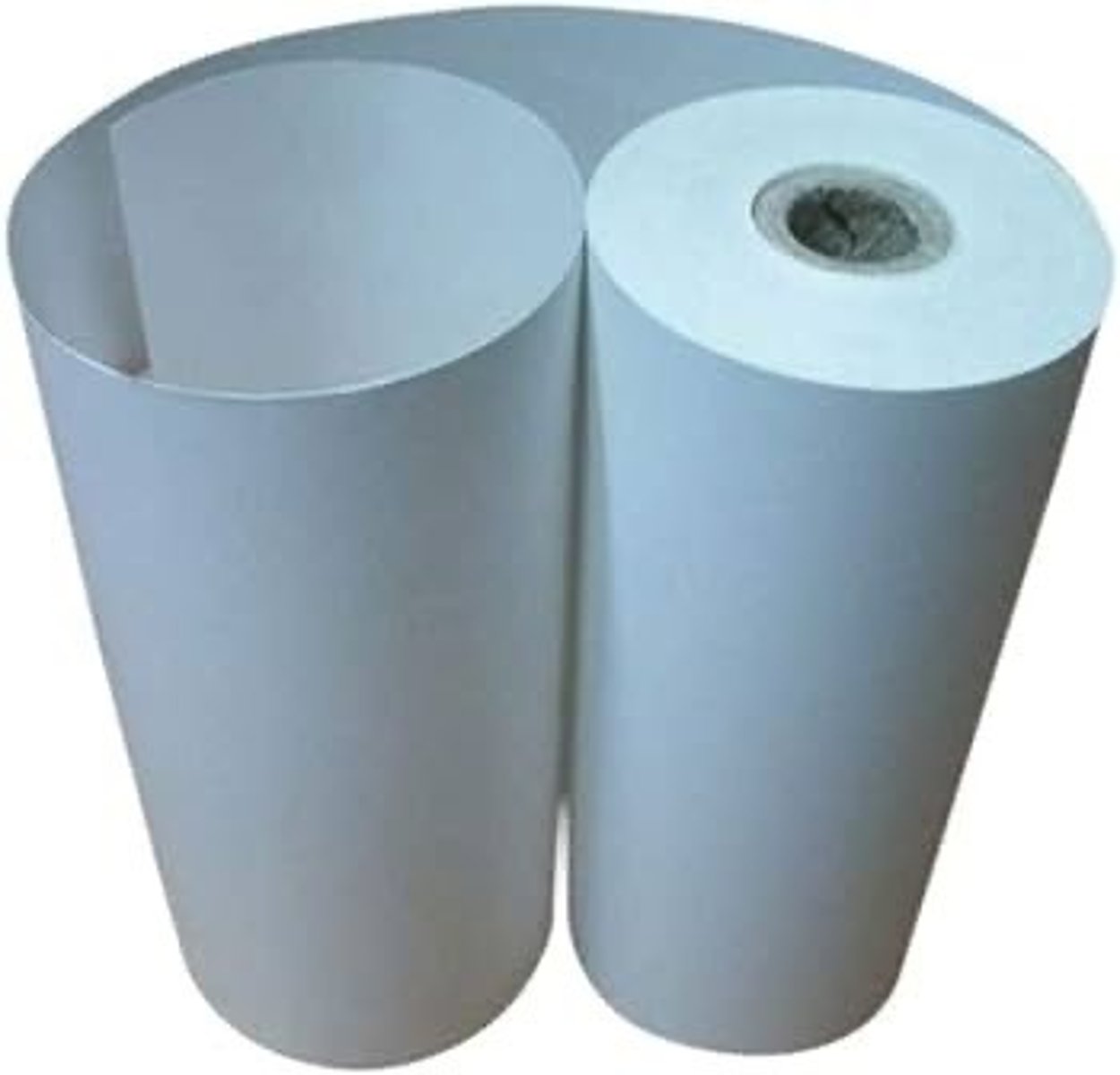 <p>Color is pressed on thermal paper and heated so that it bleeds/melts onto the paper</p>