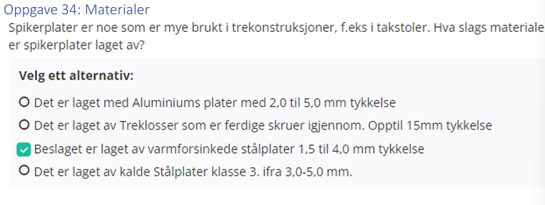 <p>Beslaget er laget av varmforsinkede stålplater 1,5 til 4,0 mm tykkelse</p>