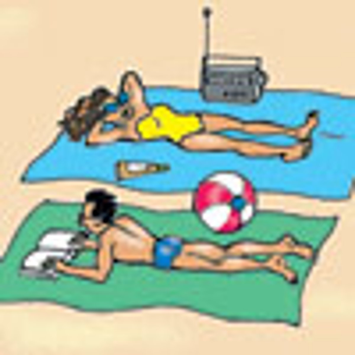 <p>to sunbathe/lay out in the sun</p>