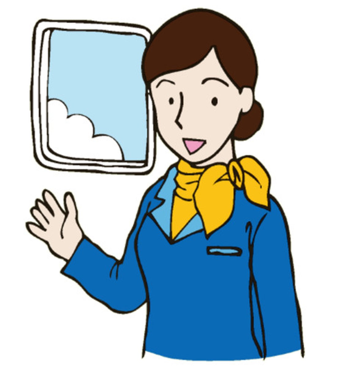 <p>es la persona que sirve a los pasajeros en la cabina del avión.</p>