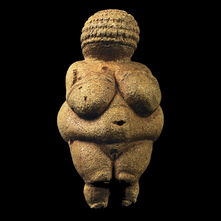 It a statue that depicts a naked female. The debate is the statue is either a fertility goddess or a pregnant woman