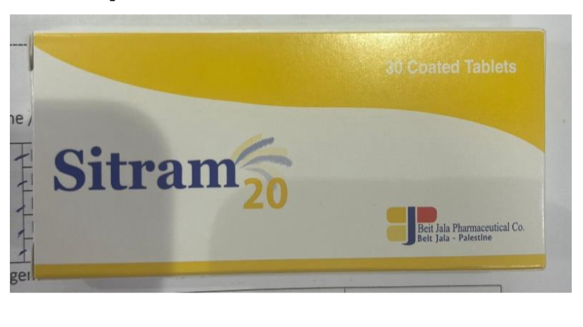<p>Citalopram</p><p>20 mg</p><p>بيت جالا</p>