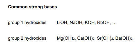 common strong bases