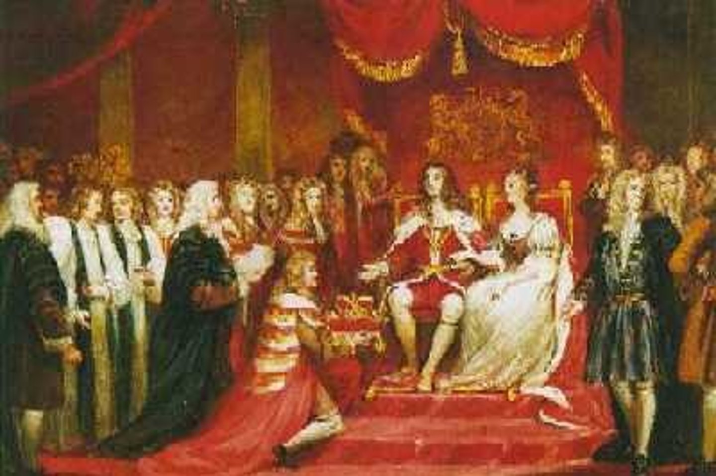 <p>A reference to the political events of 1688-1689, when James II abdicated his throne and was replaced by his daughter Mary and her husband, Prince William of Orange. (English Bill of Rights issued in 1689)</p>