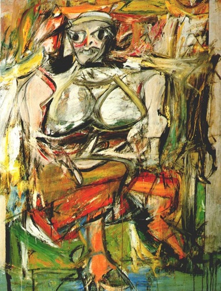 <p>Artist: Willem de Kooning<br>Period: Abstract Expressionism<br>Dates: 1950-1952 C.E.<br>Culture: America<br>Material: Oil on canvas</p>