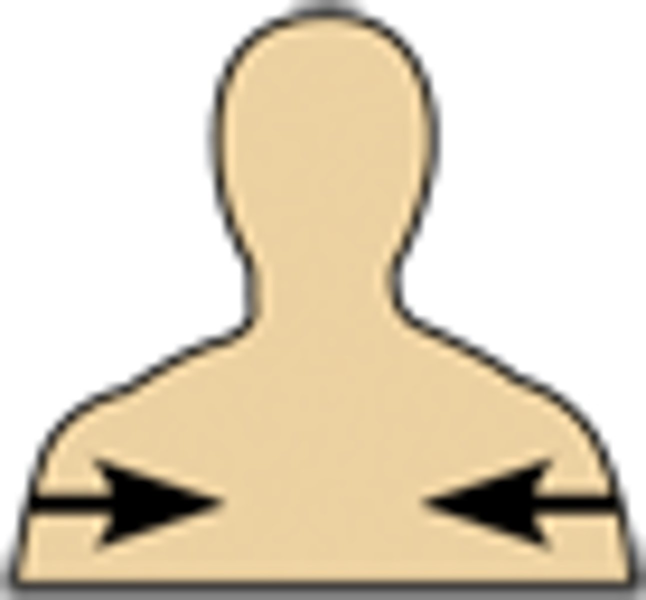 <p>Away from the body surface</p>