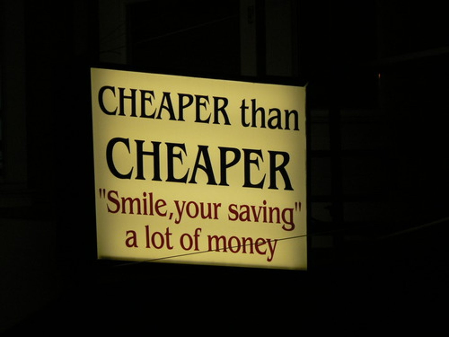 <p>Inexpensive/Cheap</p>