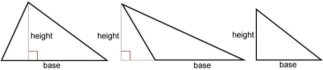 <p>The side of a triangle that is opposite a single vertex, typically the bottom side.</p>
