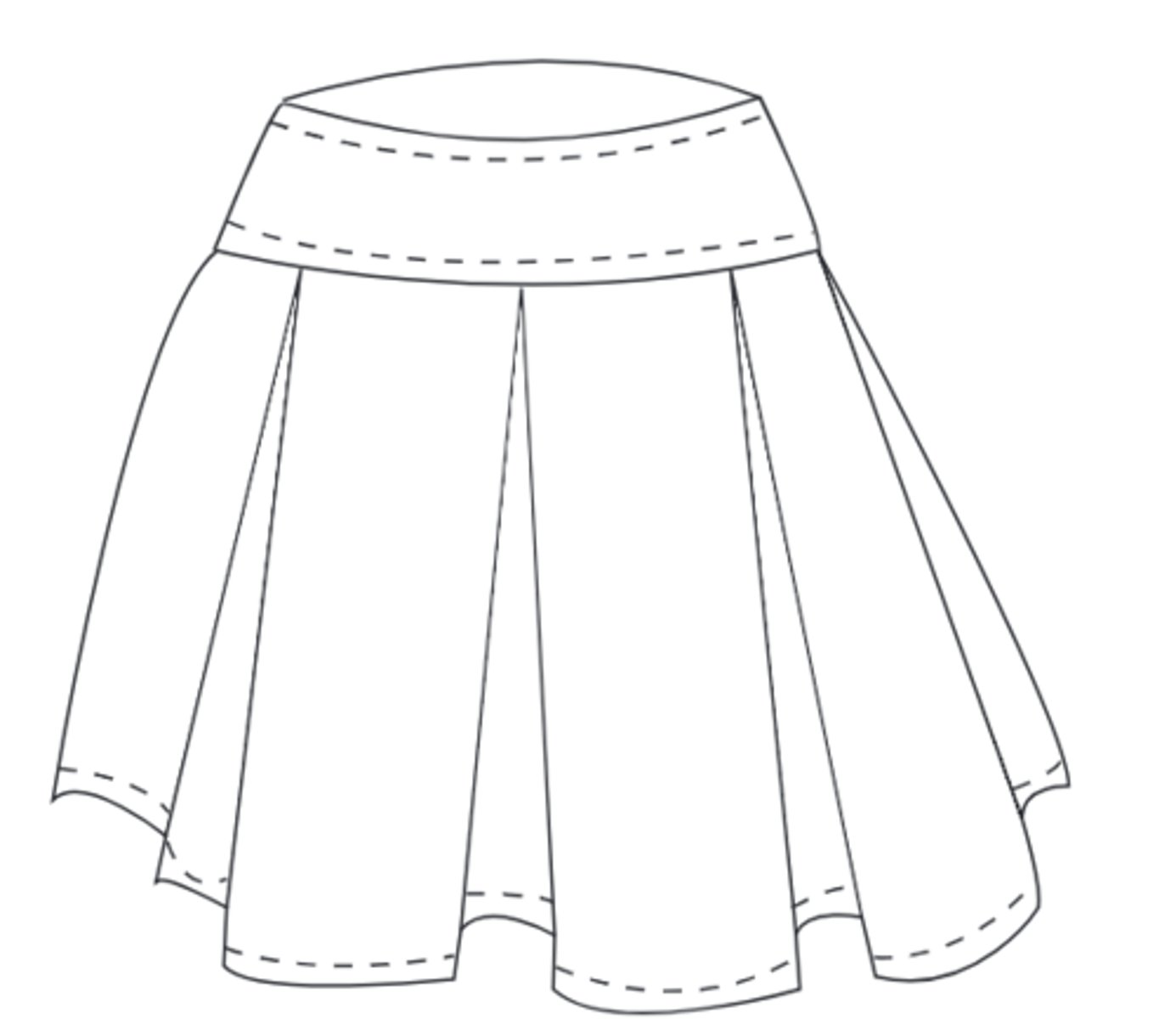 <p>two knife pleats facing away from each other</p>