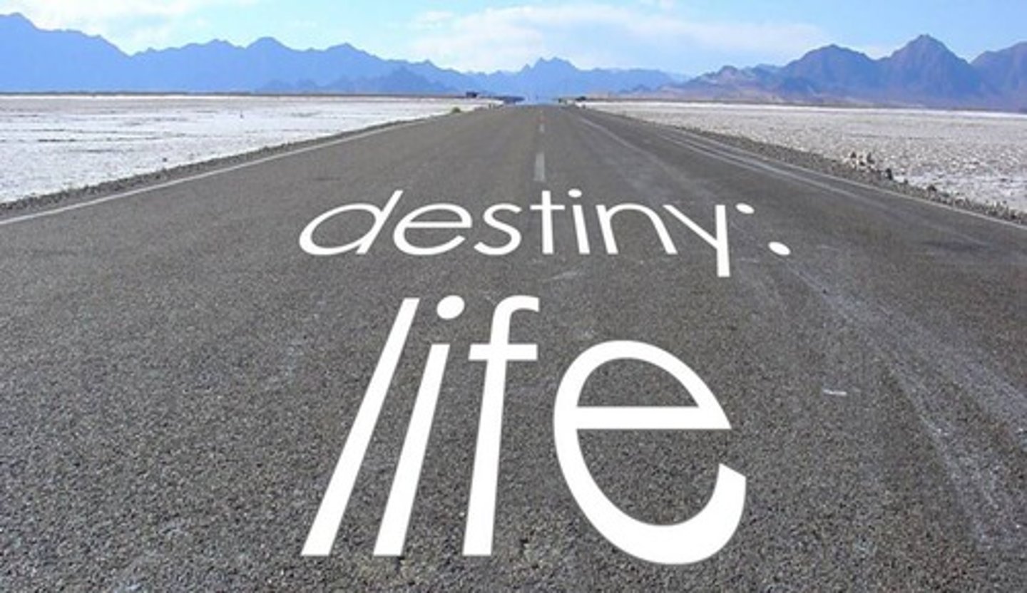 <p>the idea that events in life are controlled by a higher power and cannot be changed.</p>